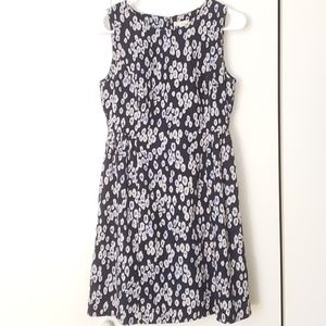 Gap leopard spot petal print sleeveless zip dress